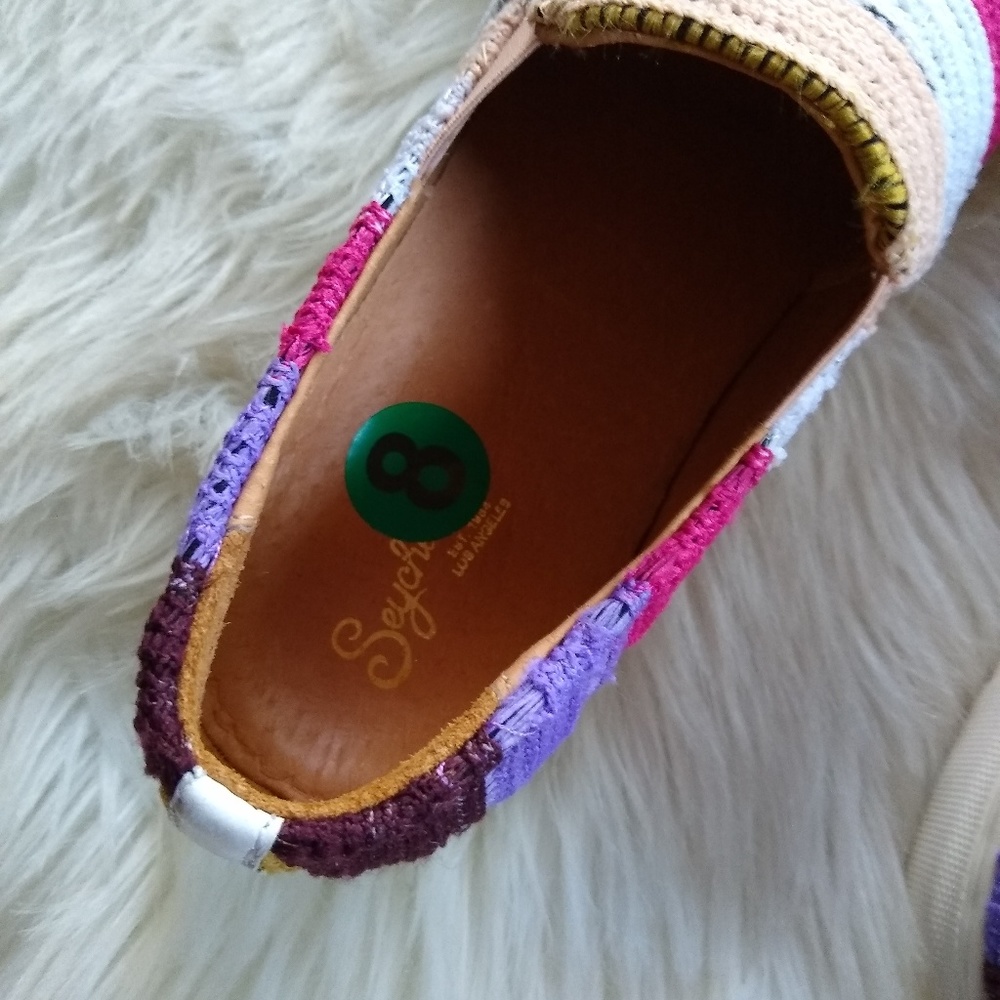 NWOT /Seychelles/ multi crochet striped sneakers - Picture 3 of 8
